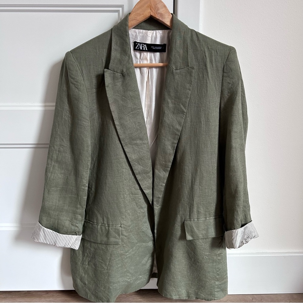 Zara Green Jacket Blazer